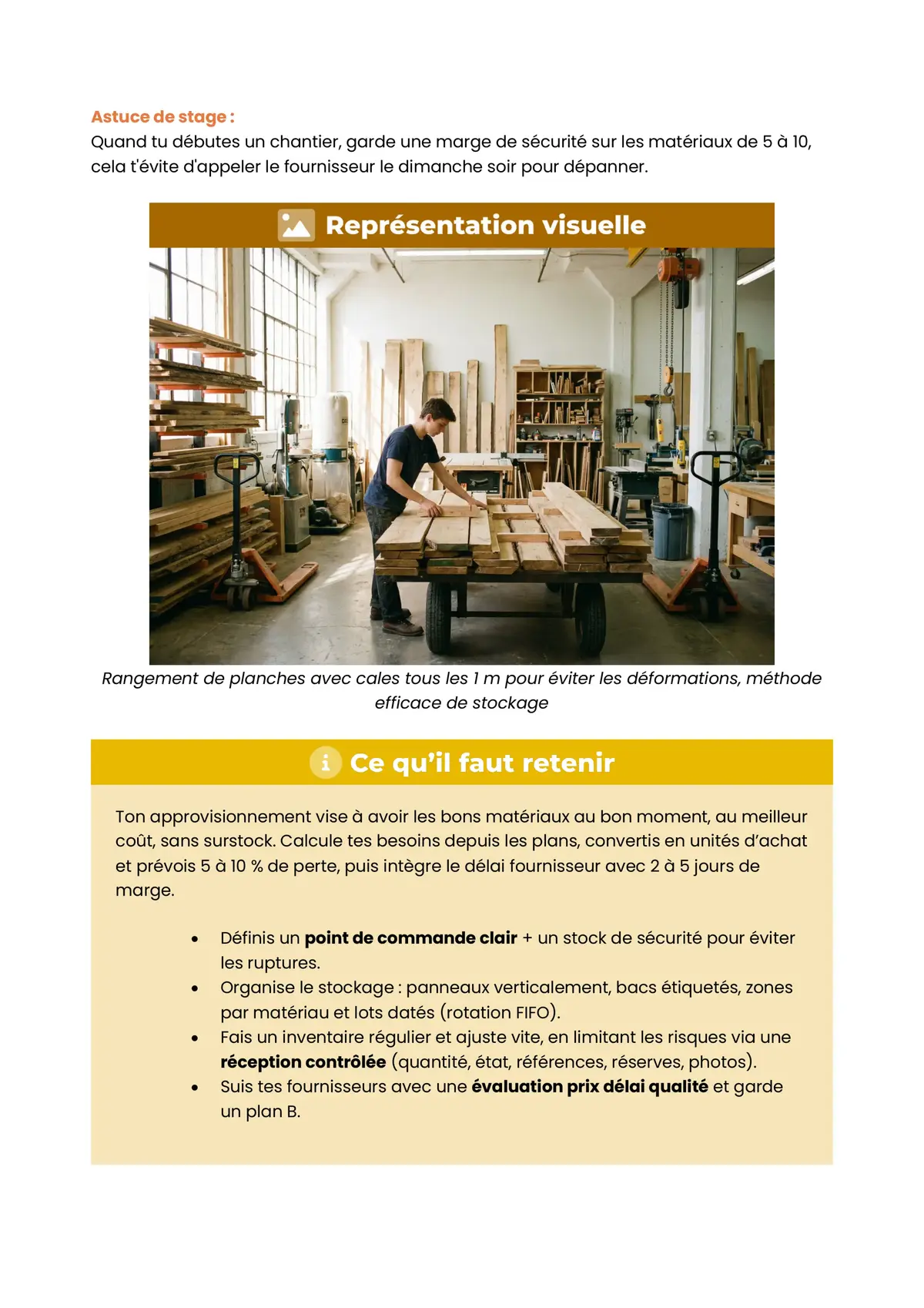 Example Fiche de Révision BP Menuisier